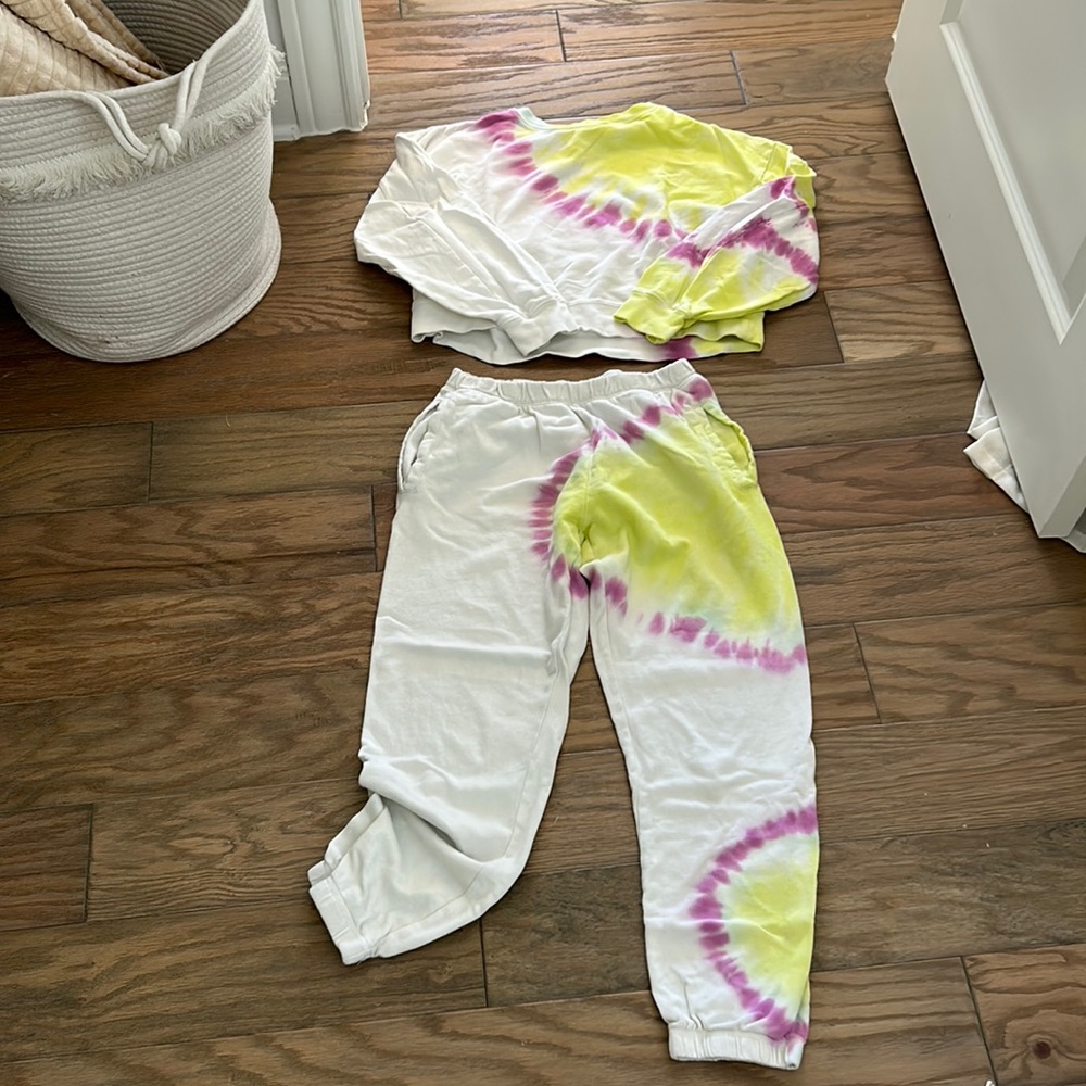 Z Supply Neon Tie Dye Sweatsuit Set